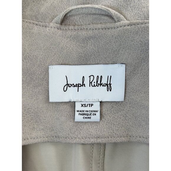 Joseph Ribkoff Dune Knit Jacket Style 231934 Women's Size XS Neutral Moto Zip - Picture 8 of 9